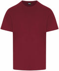The RX151 by ProRTX is a plain maroon T-shirt featuring short sleeves and a round neck.