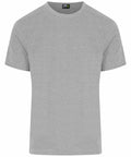 The RX151 T-shirt by ProRTX, featuring a plain gray design with a round neckline, is displayed against a white background. The fabric looks soft and casual, making it ideal for everyday wear.
