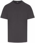 The RX151 by ProRTX is a black T-shirt featuring a round neckline, showcased against a white backdrop.