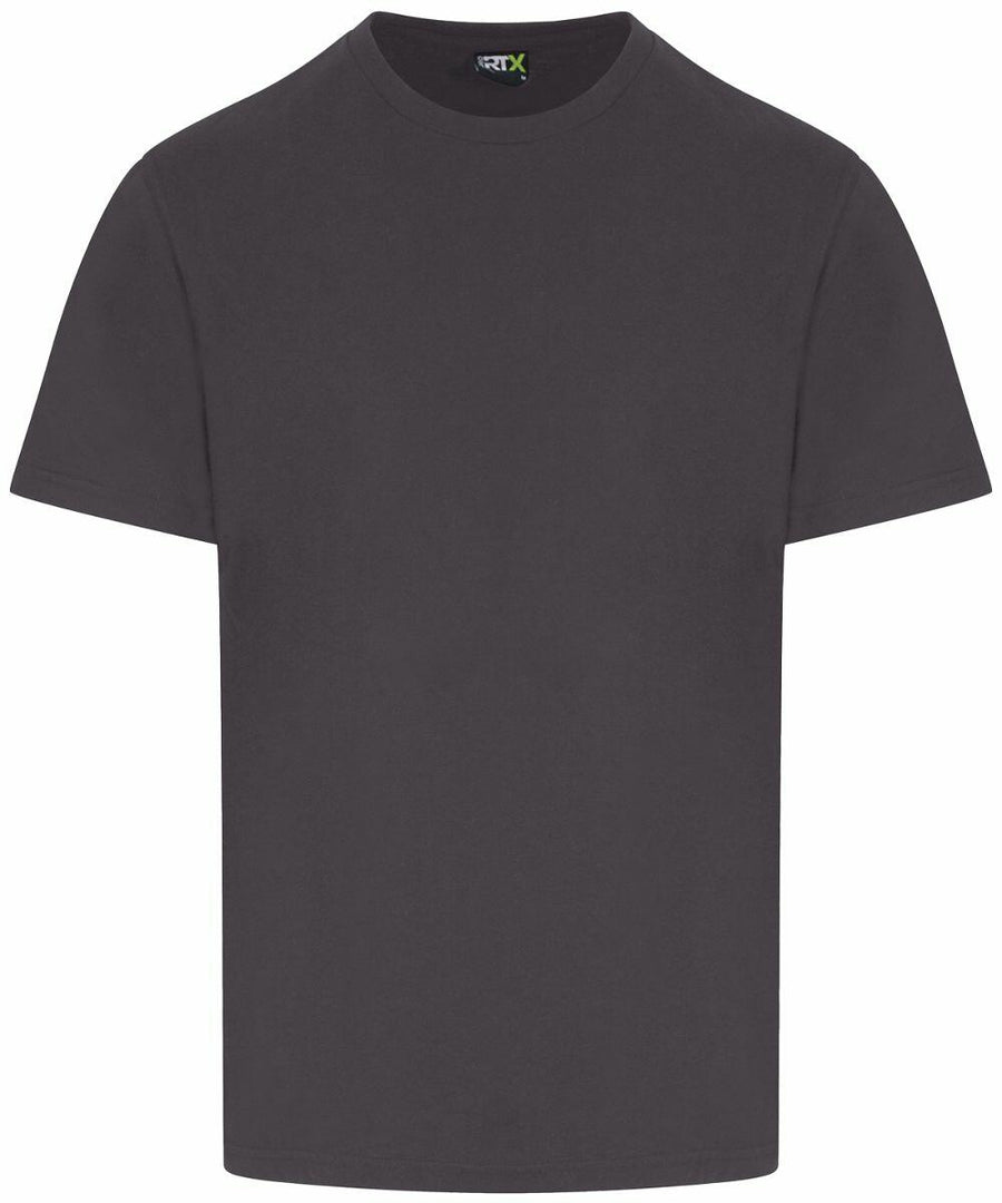 The RX151 by ProRTX is a black T-shirt featuring a round neckline, showcased against a white backdrop.