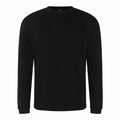 RX301 by ProRTX is a black crew neck sweatshirt featuring long sleeves, set against a white background.