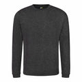A plain dark gray RX301 sweatshirt by ProRTX, featuring long sleeves, a round neckline, and a simple design. The garment is laid flat to display its front side.