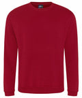 RX301 by ProRTX is a red crewneck sweatshirt with long sleeves, displayed against a white background. The fabric appears soft and smooth.