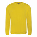 An RX301 sweatshirt by ProRTX, featuring a vibrant yellow color, long sleeves, and a crew neck design, set against a plain white background.