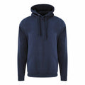 The RX350 by ProRTX is a navy blue hoodie featuring a front pocket and drawstring hood, showcased on a plain white background. This hoodie seems to be crafted from soft fabric, ideal for casual wear.