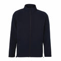 RX500 by RTX Pro, a black fleece jacket featuring a front zipper, long sleeves, and two zippered side pockets, showcased on a plain background.