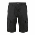 ProRTX's RX605 cargo shorts in black, featuring side pockets and a button closure at the waist.