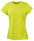 A short-sleeved lime green T-shirt from Spiro, featuring a discreet "SPRO" logo at the bottom left.