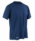 A plain blue short-sleeve athletic t-shirt featuring the "Spiro" logo at the bottom, known as the S253M.
