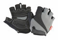 A pair of Spiro S257X gray and black fingerless cycling gloves featuring reinforced palms and adjustable wrist closures.