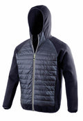 The Spiro S268M is depicted against a white backdrop, featuring a black and gray design with a hood and zip-up front.