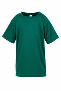 A plain green short-sleeve Spiro T-shirt, model S287J, displayed against a white background.