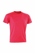 A Spiro S287X red short-sleeve T-shirt displayed against a white background.