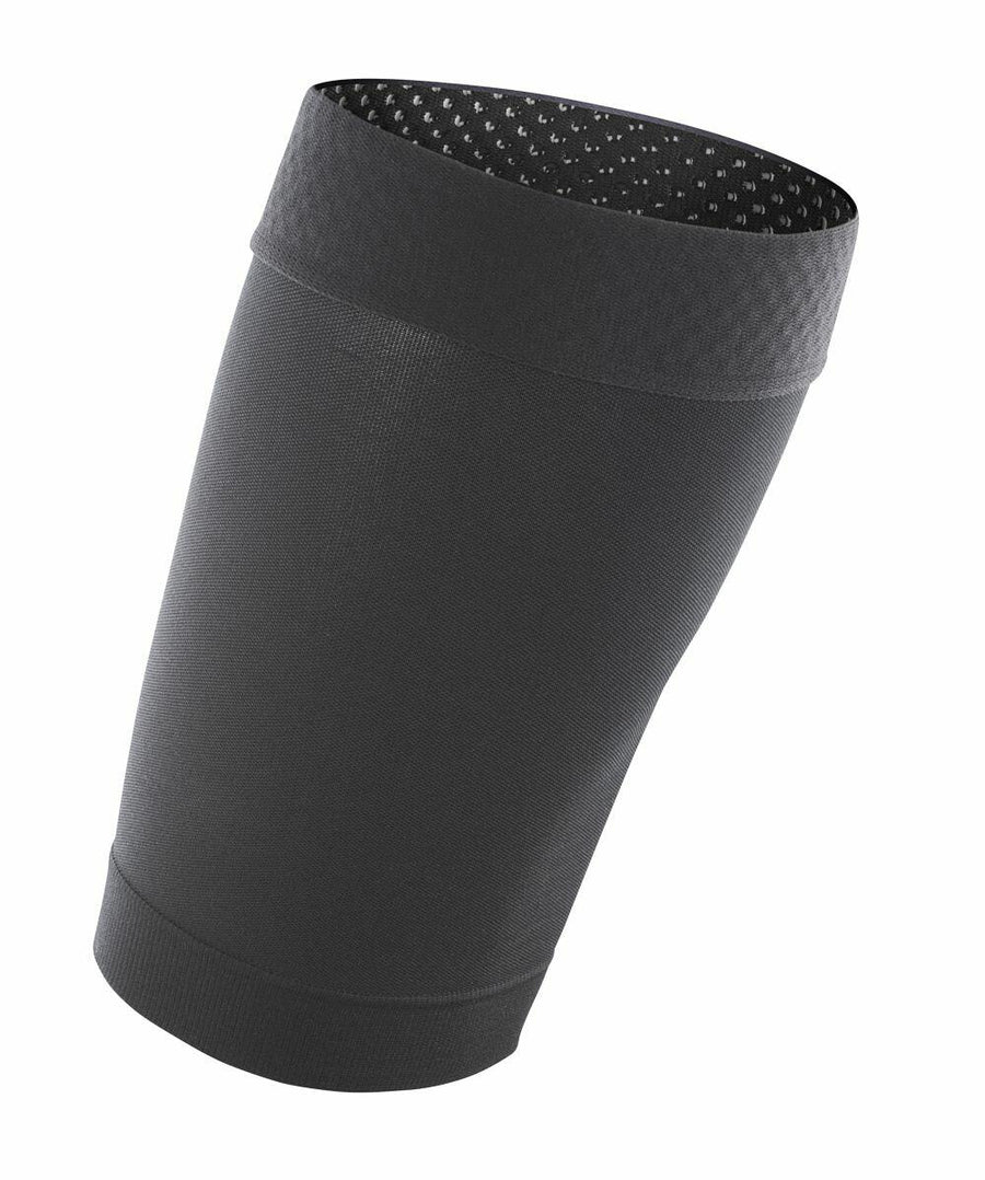 The Spiro S292X, a black compression thigh sleeve featuring textured edges.