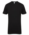 SF258 by Skinnifit is a plain black T-shirt displayed on a white background.