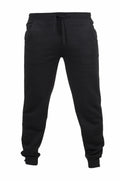 SF425 by Skinnifit: Black sweatpants featuring an adjustable drawstring waistband and side pockets, showcased against a white background.