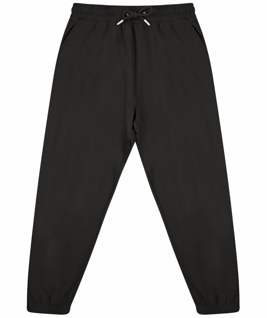 The Skinnifit SF430 jogger pants in black feature an elastic waistband, drawstring, and cuffed ankles.