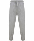 Skinnifit SF430 gray sweatpants featuring an elastic waistband and drawstring, showcased on a white background.