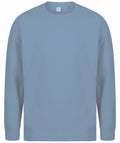 Skinnifit SF530, a light blue sweatshirt featuring a crew neck and long sleeves, displayed on a plain white background.