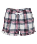 Skinnifit SK082 shorts come with a drawstring waistband and display a pattern of pink, black, and white checks.