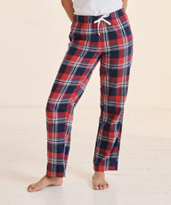 Navy/Green Check