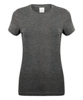 A simple, short-sleeved SK121 t-shirt from Skinnifit, showcased on a plain white background. This dark gray t-shirt features a round neck and a fitted cut for a comfortable yet stylish appearance.