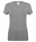 A plain gray short-sleeve T-shirt, SK121 by Skinnifit, displayed on a white background. This shirt features a simple and classic design with a crew neck.