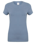 A plain blue SK121 short-sleeve t-shirt from Skinnifit is displayed against a white background. The shirt features a classic crew neck and appears to be crafted from soft, comfortable fabric.