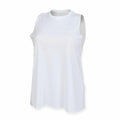 The Skinnifit SK232 sleeveless white tank top is displayed against a plain background.