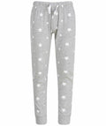 SF Minni's SM085 features pajama pants in gray with a white star pattern and a drawstring waistband.
