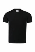The SF Minni SM121, a simple black t-shirt displayed on a white background.
