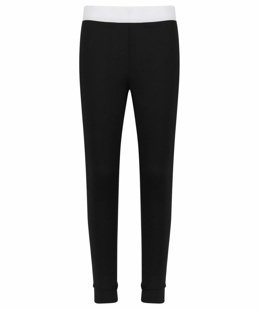 SM426 pants by SF Minni, featuring a white waistband, viewed from the front on a plain white background.