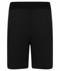 SF Minni's SM427 athletic shorts in black, front view, displayed against a white background.