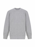 SF Minni's SM530 gray crewneck sweatshirt featured against a white background.