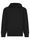 SF Minni's SM531 is a black hooded sweatshirt featuring long sleeves and a front pocket.
