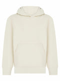 A cream-colored hoodie named SM531 from SF Minni features long sleeves, a front pocket, and a hood. Its soft and comfortable fabric along with the simple, casual design makes it perfect for everyday wear.