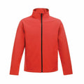 A SN130 jacket from Regatta Professional, featuring a vibrant red color with a high collar and a black front zipper.