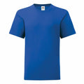 A plain blue t-shirt from Fruit of the Loom (Product Name: SS023) displayed against a white background. The shirt features short sleeves, a round neckline, and has a label visible inside near the top.