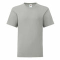 The Fruit of the Loom SS023 is a plain gray t-shirt with short sleeves and a round neck, displayed against a white background.