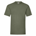 The Fruit of the Loom SS030 features a plain olive green short-sleeve T-shirt with a crew neck, presented against a white background.