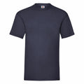 A Fruit of the Loom T-shirt (model SS030) in plain black with short sleeves, showcased against a white background.