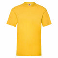 The Fruit of the Loom SS030 is a plain yellow T-shirt with short sleeves and a round neckline, displayed against a white background.