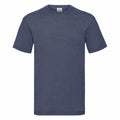 A plain, dark gray T-shirt from Fruit of the Loom, product name SS030, displayed against a white background, showcasing its crew neck and short sleeves.