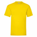A plain, bright yellow T-shirt from Fruit of the Loom (model SS030) is displayed against a white background. It features short sleeves and a simple crew neckline.