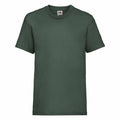 Fruit of the Loom's SS031 plain dark green t-shirt displayed on a white background.