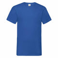 The Fruit of the Loom SS034 is a plain blue t-shirt showcased against a white background, featuring short sleeves and a round neckline.