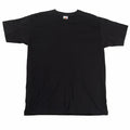 The SS044 by Fruit of the Loom, a plain black T-shirt, is displayed on a white background.