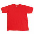 A Fruit of the Loom SS044 T-shirt in plain red displayed on a white background.