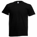 A Fruit of the Loom T-shirt model SS048 in black, displayed against a white background.