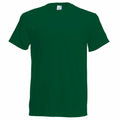 Fruit of the Loom's SS048 showcases a short-sleeve green t-shirt with a classic crew neck design, displayed against a simple white background.